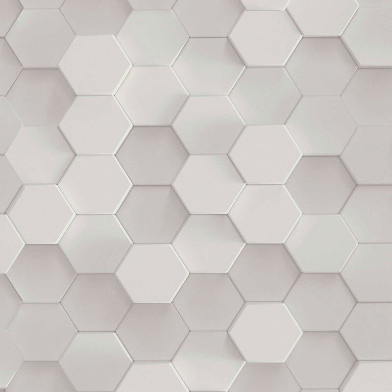 Tapet 3D Hexagoane gri